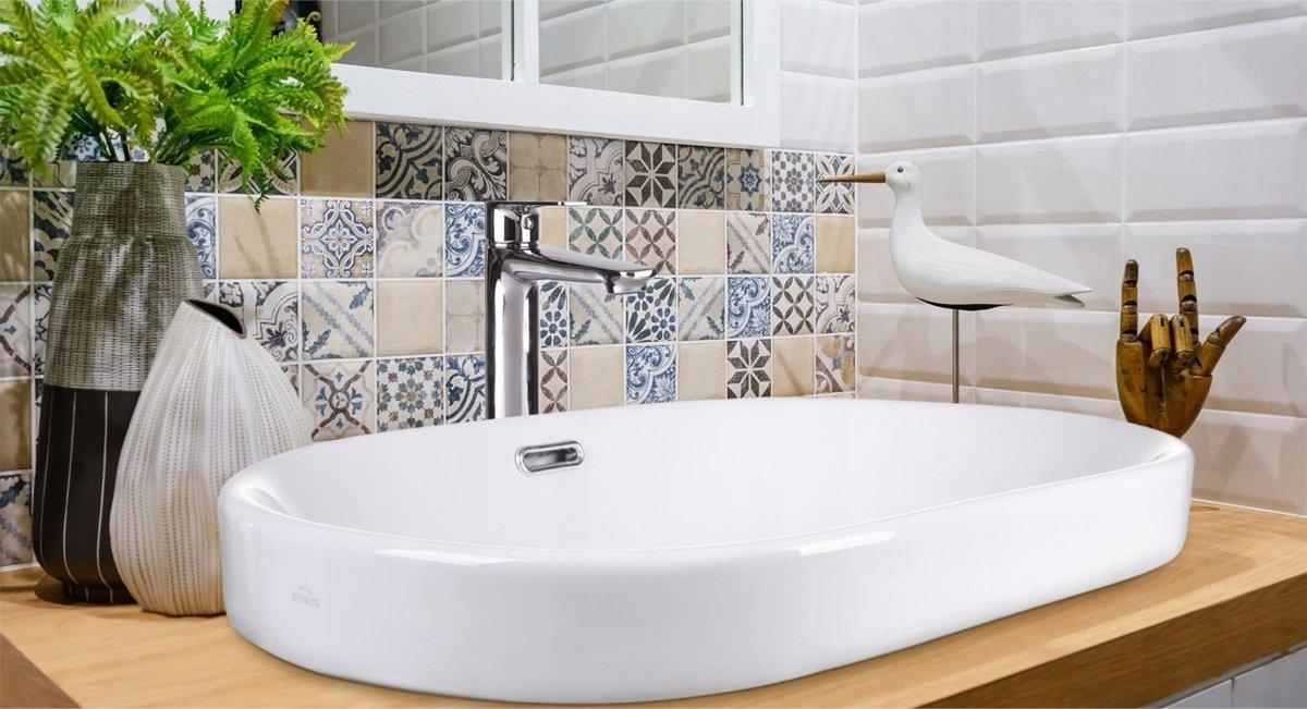 INVENA UMYWALKA WPUSZCZANA W BLAT EGINA 60 CM OWALNA