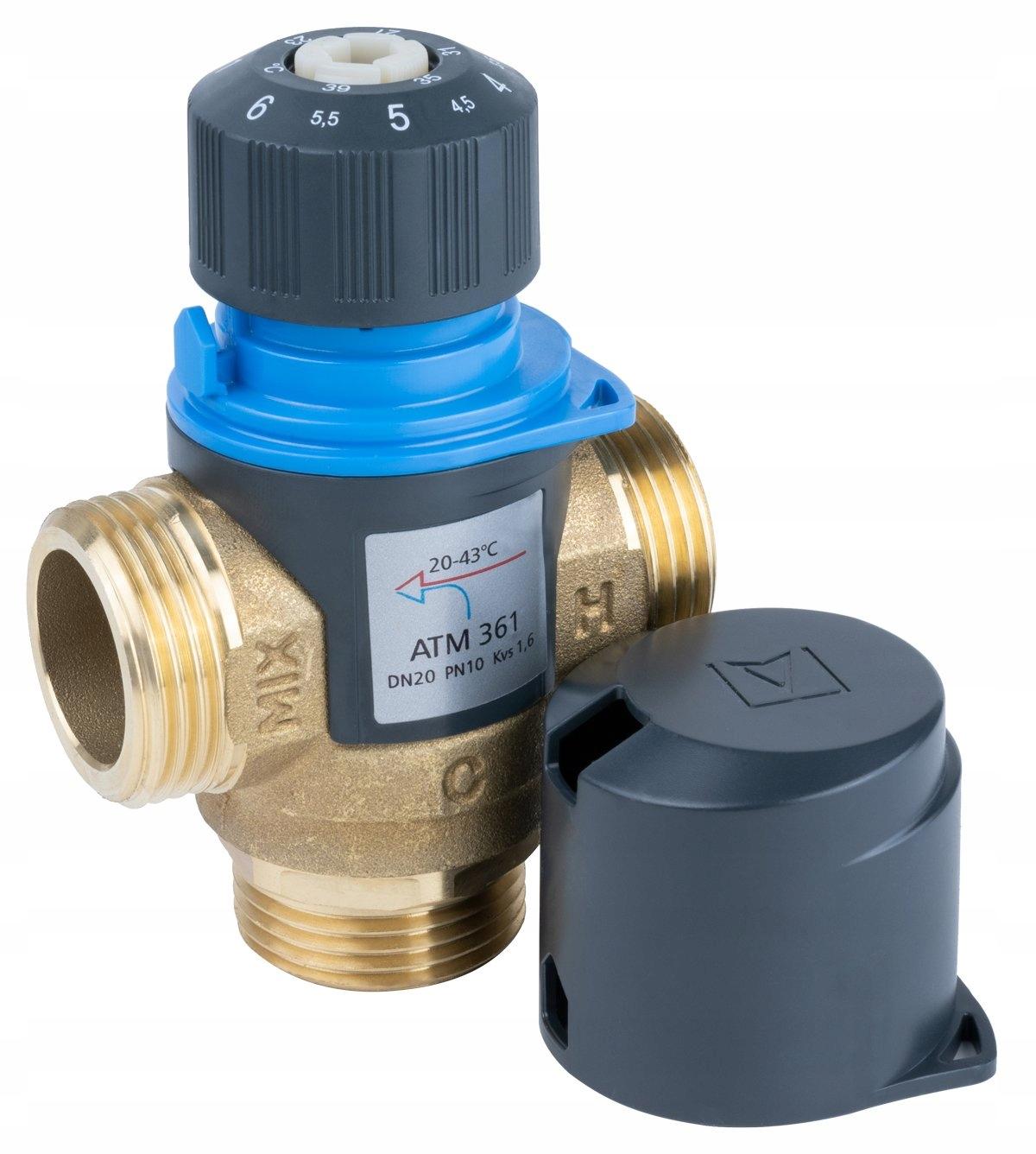 Zawór mieszający termostatyczny ATM 361 DN 20 1 GZ 10 bar Kvs 1.6 20-43°C