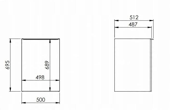 Komoda LOFTY 50x49cm Wisząca Cargo White ELITA