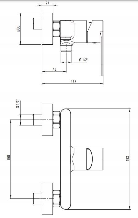 DEANTE Bateria umywalkowa wysoka Alpinia, złoty