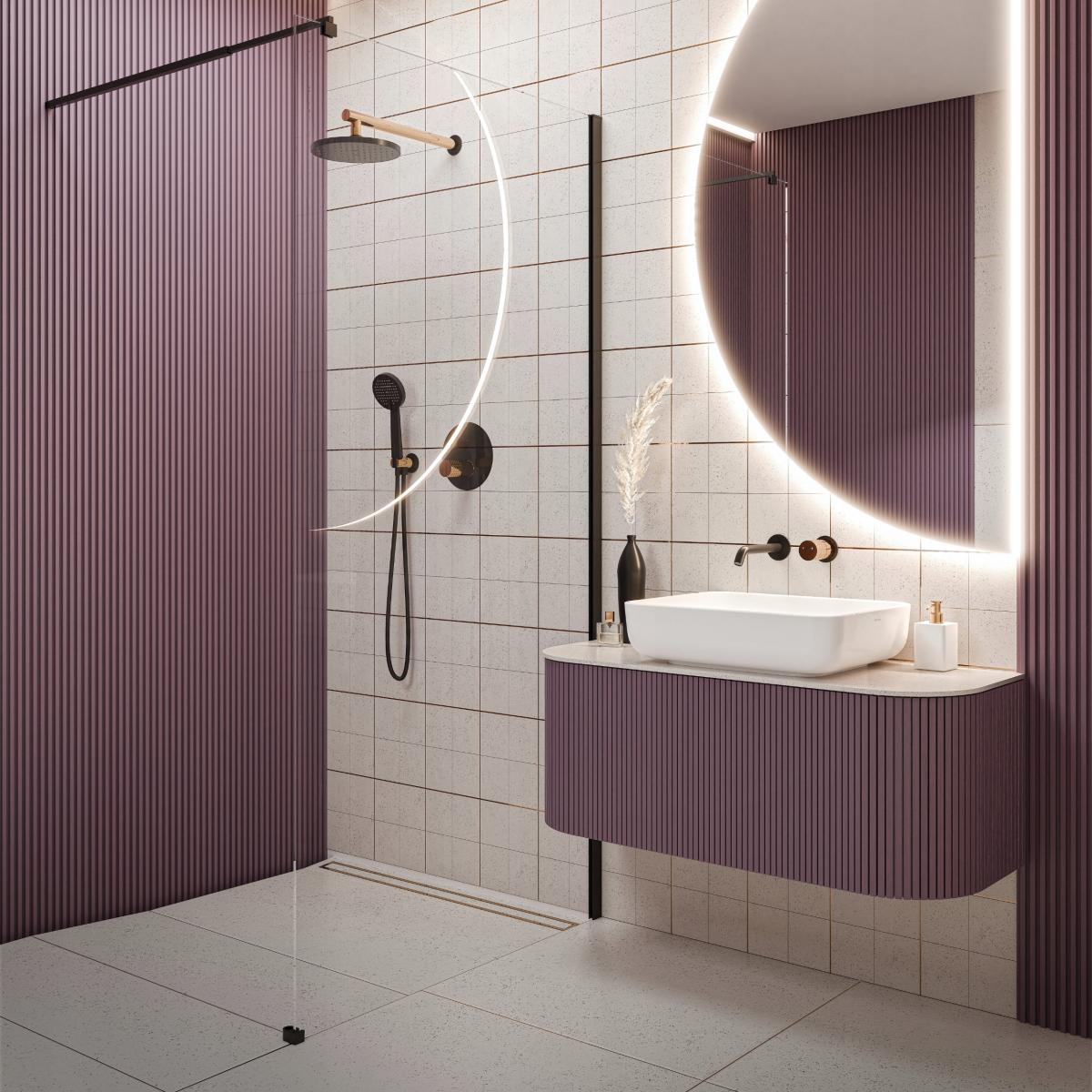 INVENA BATERIA UMYWALKOWA PODTYNK MOONLIGHT INVENA TREND CZARNY/ROSE GOLD