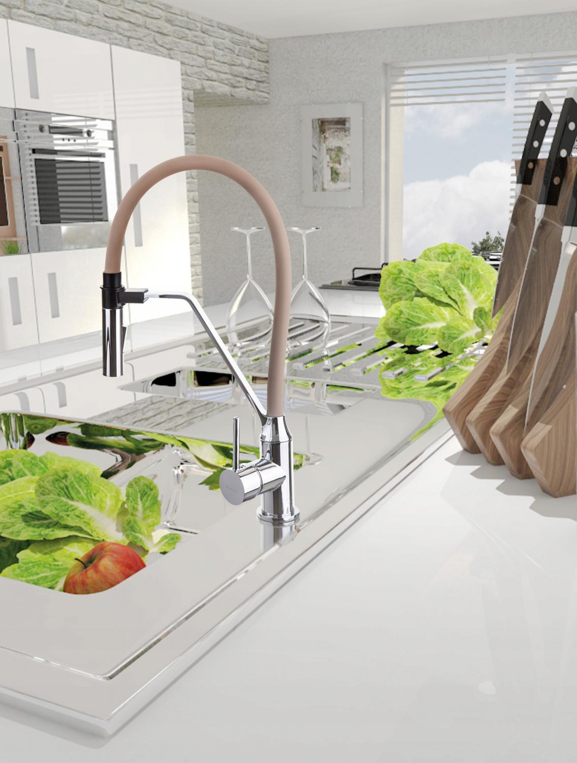 Bateria zlewozmywakowa INVENA TERRA BEŻOWA 48h