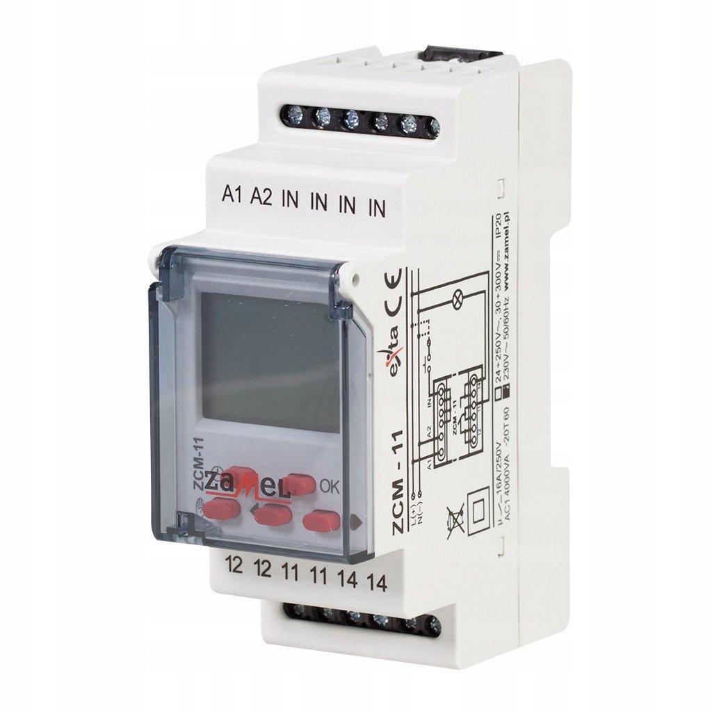 ZAMEL Programator czasowy 1-KAN. tygodniowy 230V AC TYP: ZCM-11