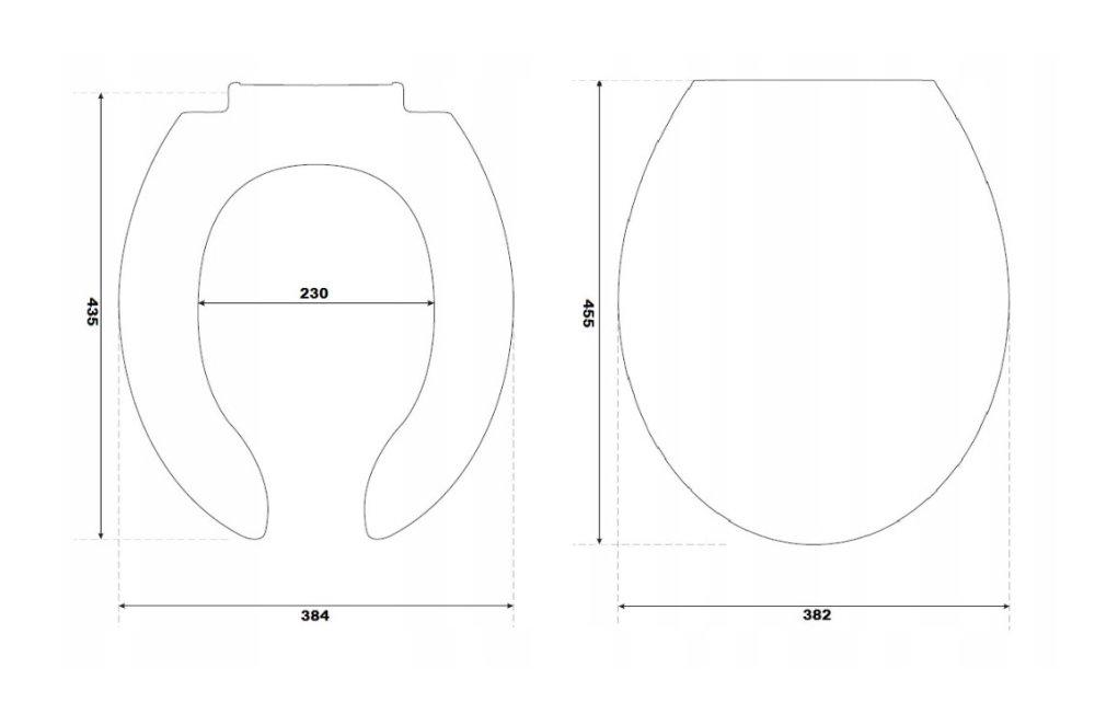 Deska sedesowa Etiuda dla osób niepełnosprawnych duroplastowa