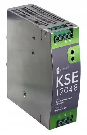 Zasilacz impulsowy KSE 12048M 230/ 48V DC 2,5A 120W na szynę DIN, Uzas: 96-