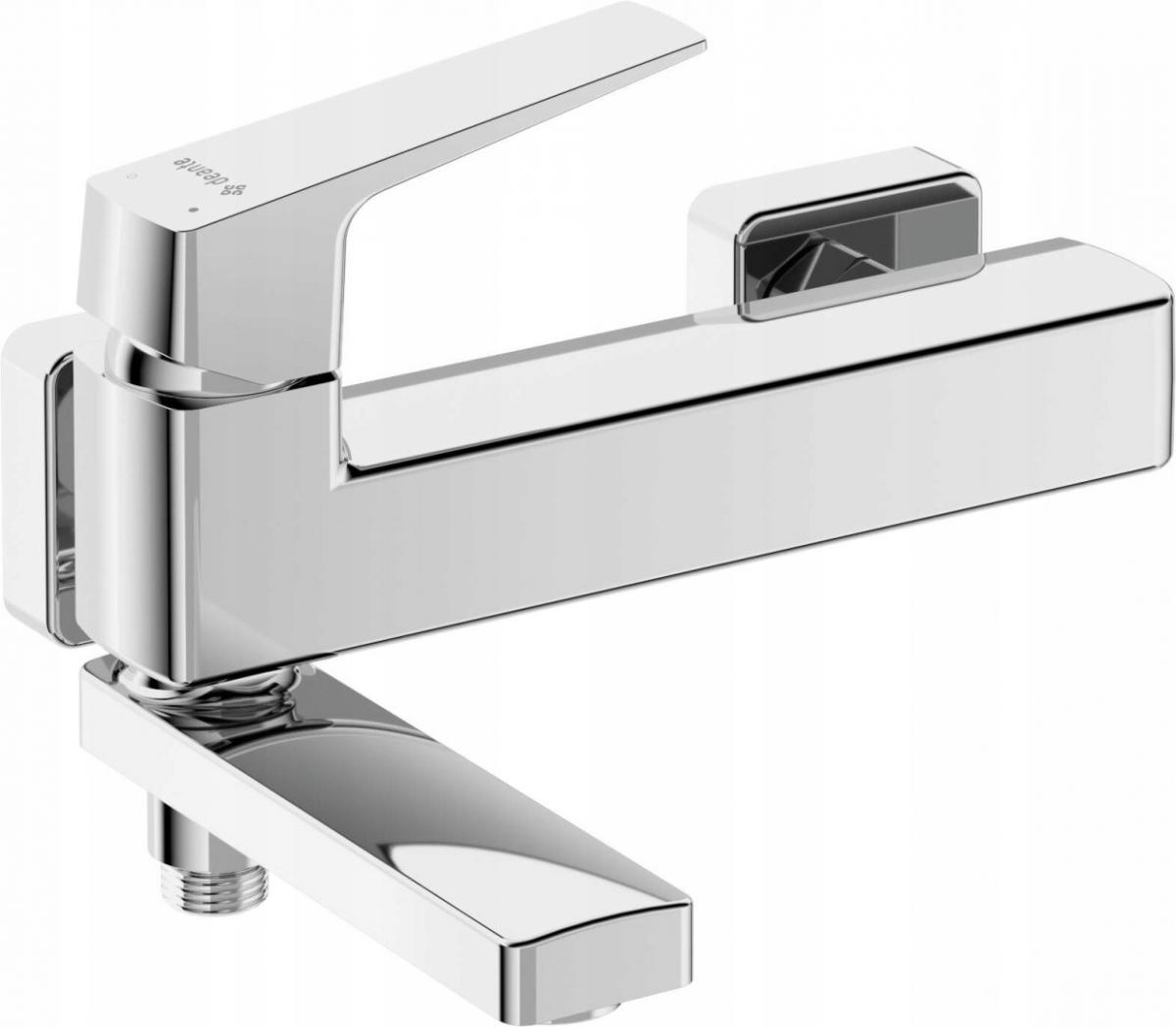 DEANTE Bateria wannowa Blur, chrom, ścienna - ze składaną wylewką