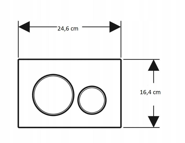 Przycisk uruchamiający GEBERIT Sigma01 okrągły przedni chrom mat