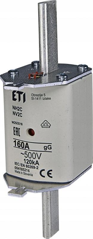 ETI Wkładka topikowa przemysłowa zwłoczna KOMBI NH2C gG 25A/500V