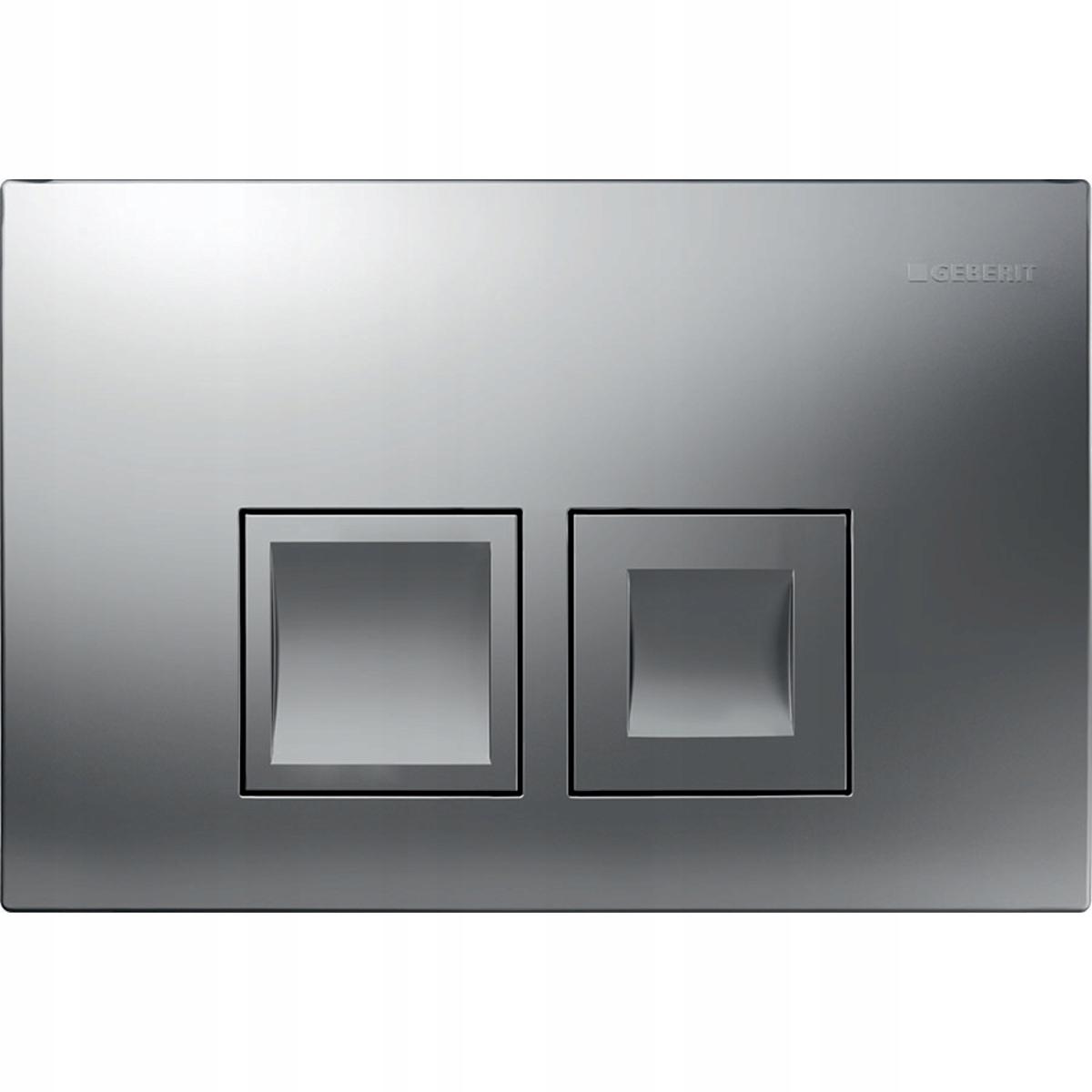 Przycisk uruchamiający GEBERIT Delta25 ex Delta35 prostokątny przedni chrom