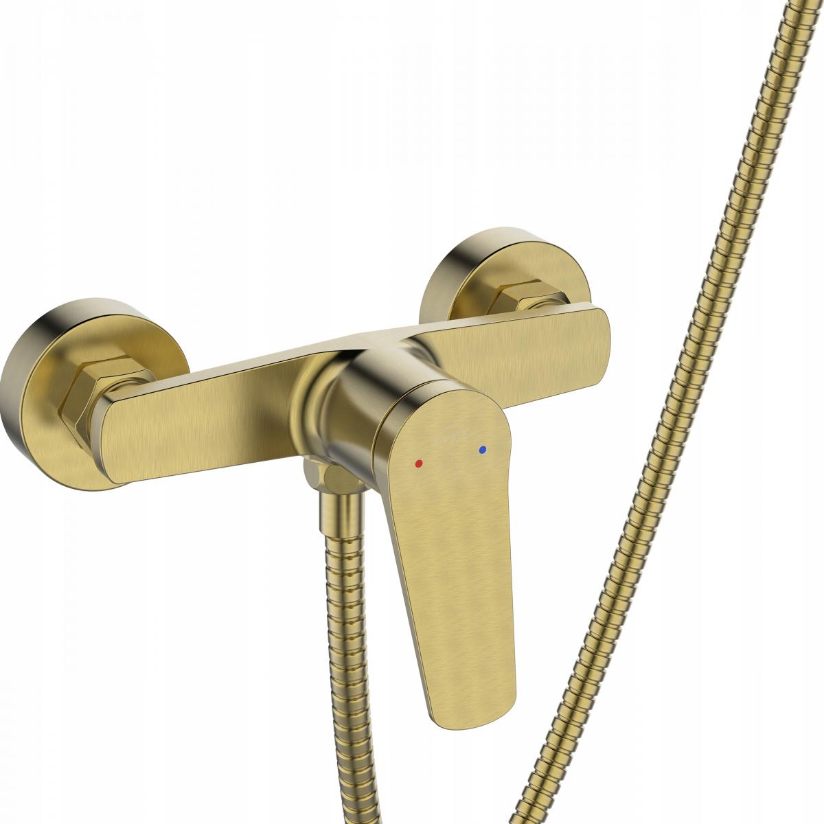 INVENA BATERIA NATRYSKOWA ALONIA INVENA TREND Z ZEST NATRYSK, ZŁOTO SZCZOTK