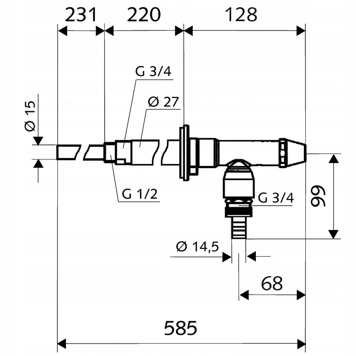 SCHELL Zawór zewnetrzny Polar II 1/2 mrozoodporny comfort + glowica
