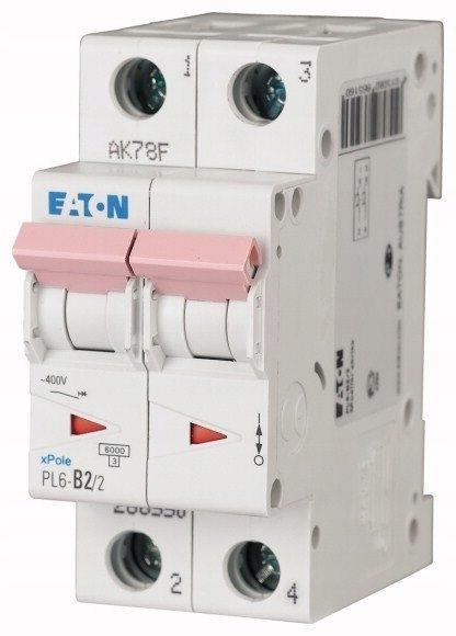 EATON Wyłącznik nadprądowy 6kA PL6-B2/2