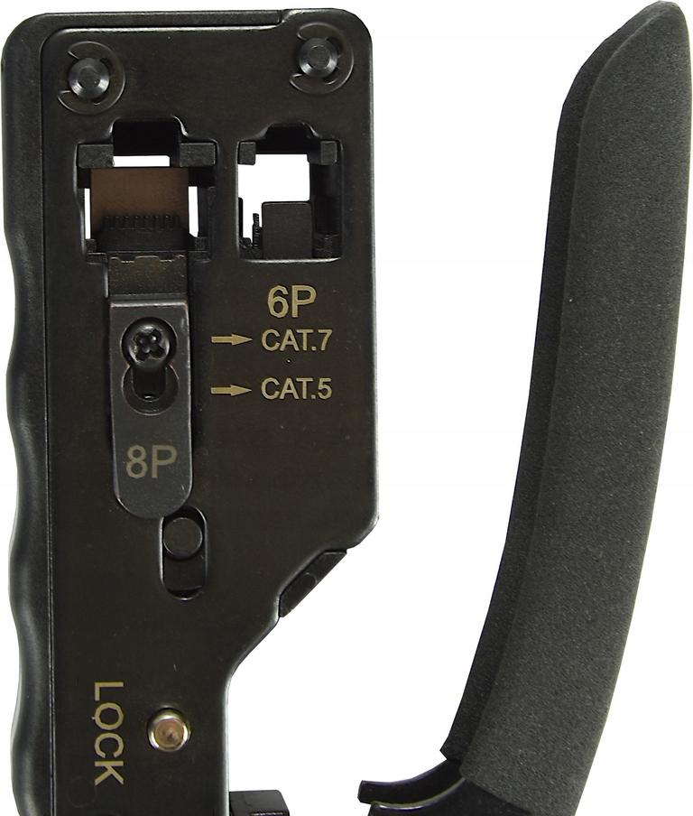 Zaciskarka 8P/6P/4P (RJ45/RJ12/RJ11) do wtyków przelotowych typu EZ oraz na