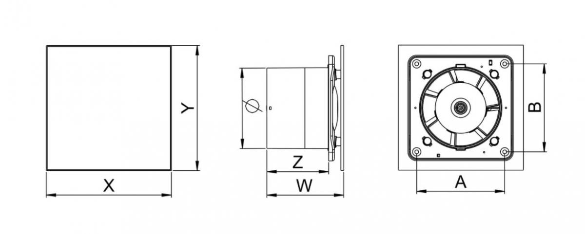 AWENTA Wentylator wyciag.TRAX WTI100H - HIGROSTAT