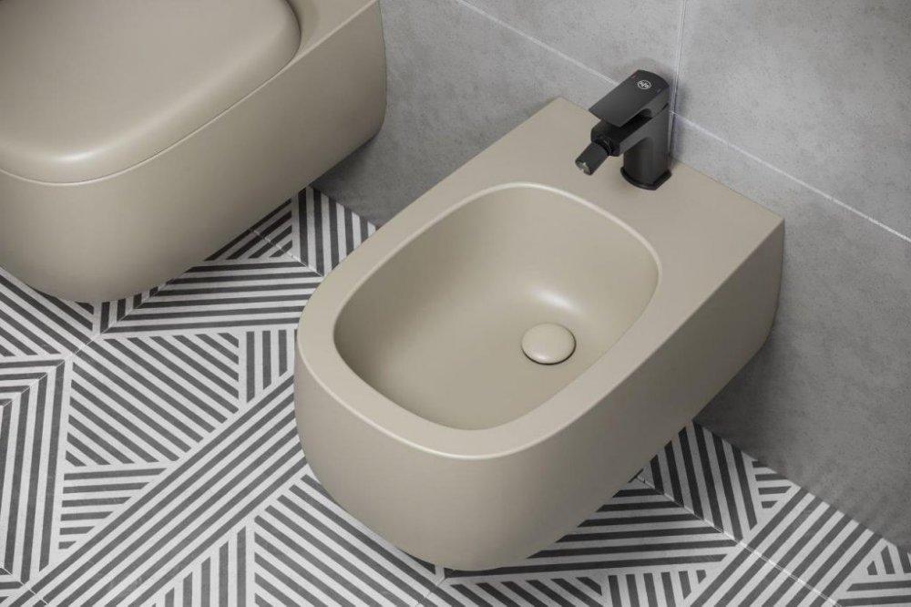 Bateria bidet stojąca BRASS & FITTINGS VITALLE STILLO KIOS mosiężna czarna