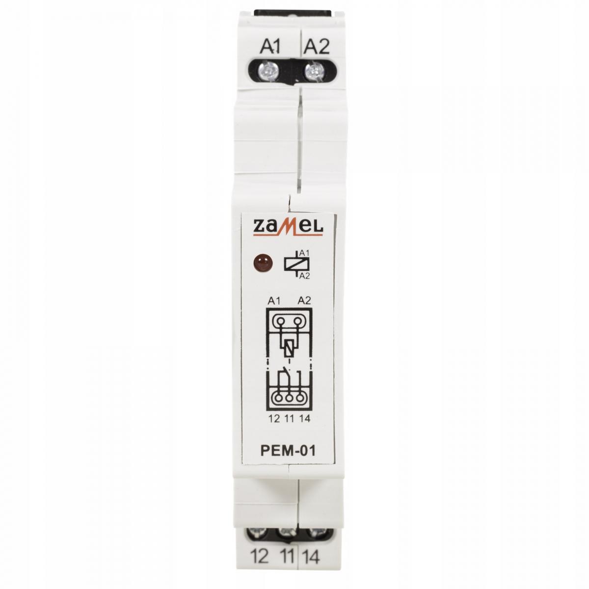 ZAMEL Przekaźnik elektromagnetyczny 12V AC/DC 16A Typ: PEM-01/012