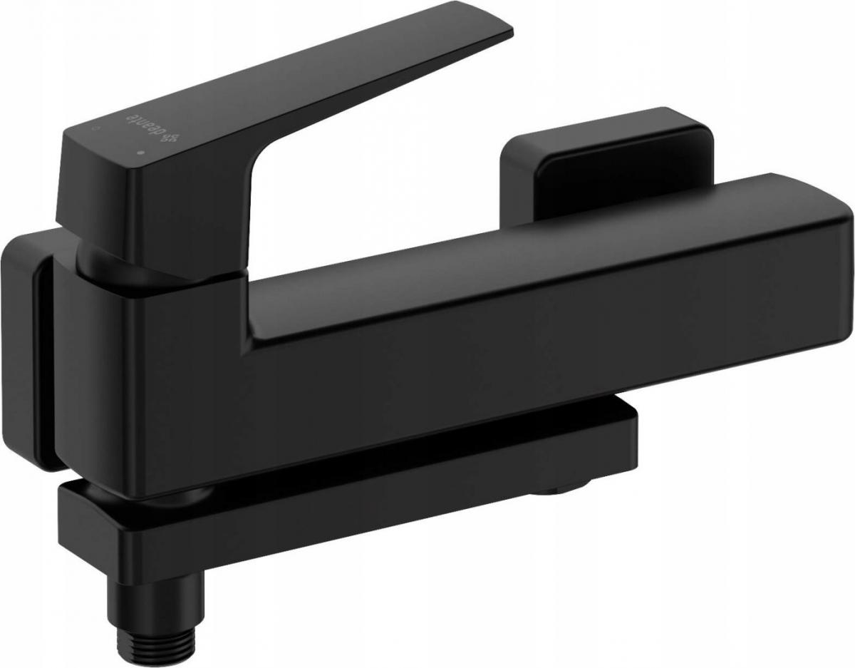 DEANTE Bateria wannowa Blur, nero, ścienna - ze składaną wylewką