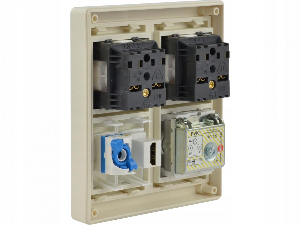 Puszka podłogowa (floorbox) 8M (45x45) regulowana głębokość, do podłogi tec