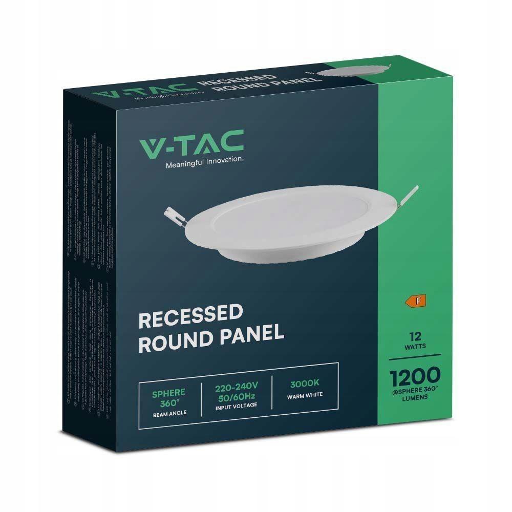 Panel LED V-TAC Wpuszczany Premium Downlight 24W Okrągły fi300 VT-61024 400