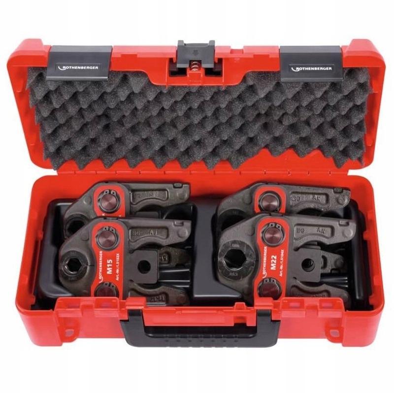 Zestaw szczęk zaciskowych standard w walizce ROCASE, M 15-18-22-28 mm