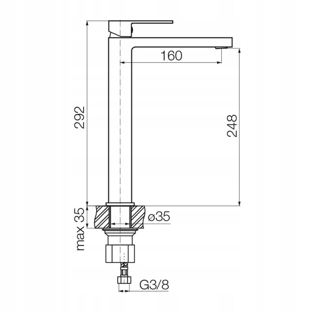 VALVEX Bateria umywalkowa stojąca wysoka ARS BLACK