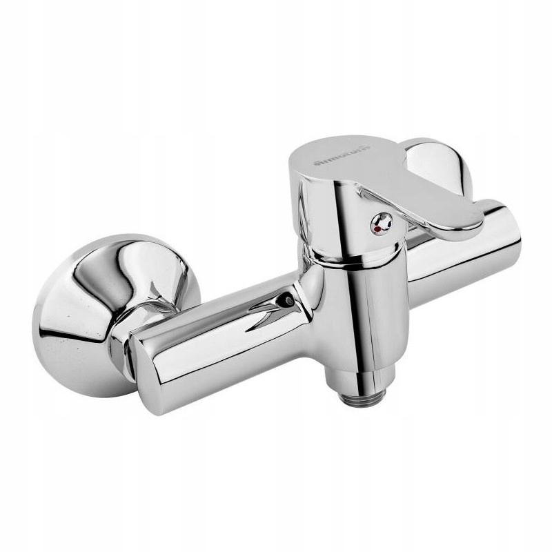 Bateria natryskowa ścienna ARMATURA KRAKÓW JASPIS 2-otw mosiężna chrom