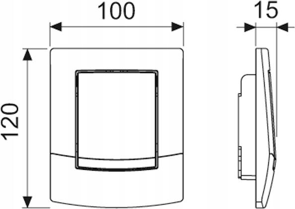 Przycisk spłuk TECE ambia z wkładką zaw do pisuaru z tworz sztucz biały