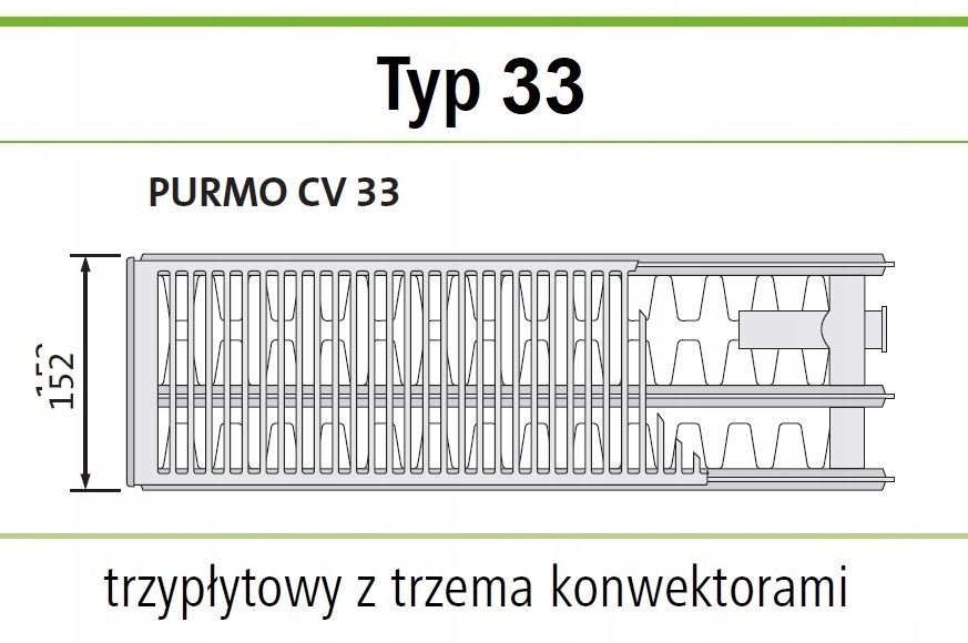 Grzejnik PURMO V 33 200x2600 dolny PLINT