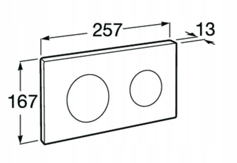 Przycisk spłukujący ROCA PL10 ONE podwójny ze stali szlachetnej inox
