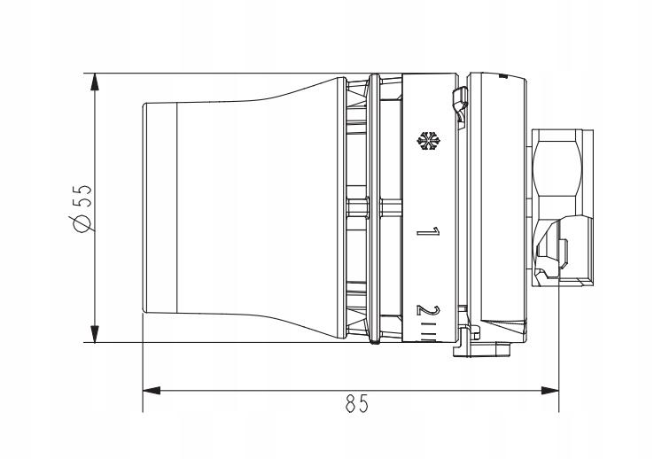 Głowica termostatyczna z połączeniem REDIA RTD stare zawory (S)