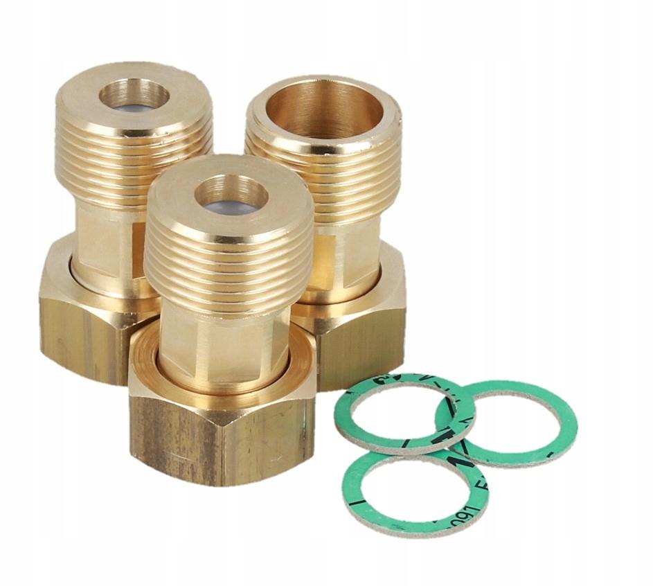 AFRISO Śrubunek do zaworów ATM AFRISO GW x GZ z uszczelkami, 3 sztuki