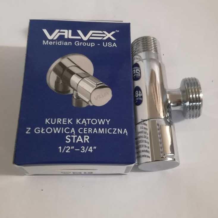 VALVEX Zawór kątowy z głowicą ceramiczną Star chrom 1/2-3/4