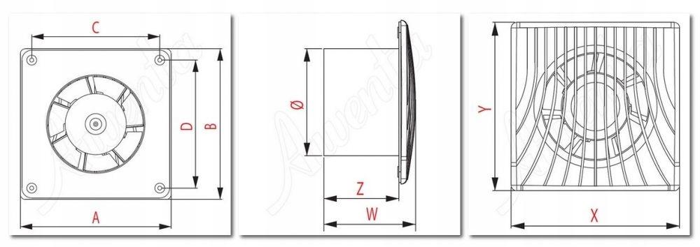 AWENTA Wentylator wyciag.WA120H - HIGROSTAT