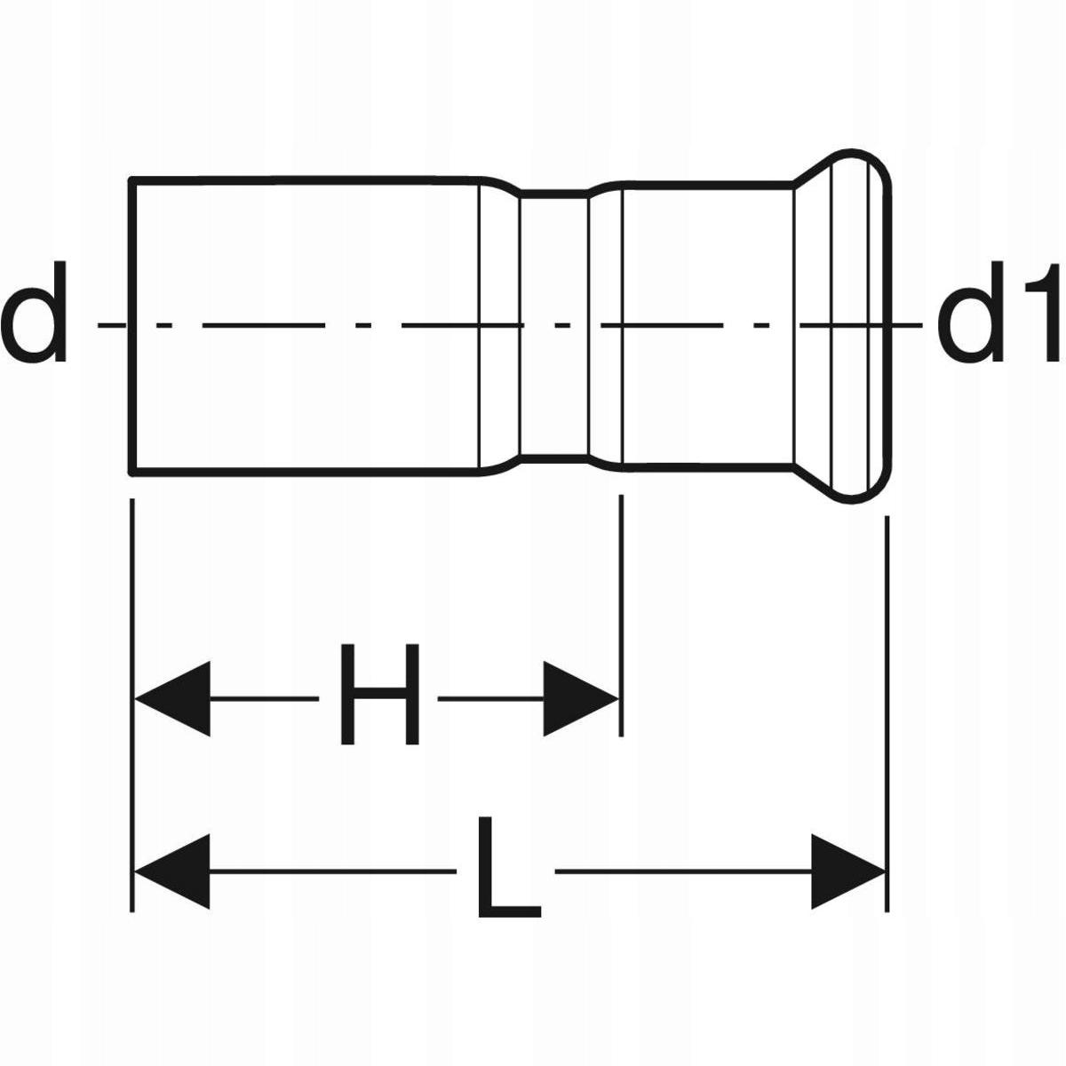 GEBERIT Redukcja Geberit Mapress Edelstahl d28-18
