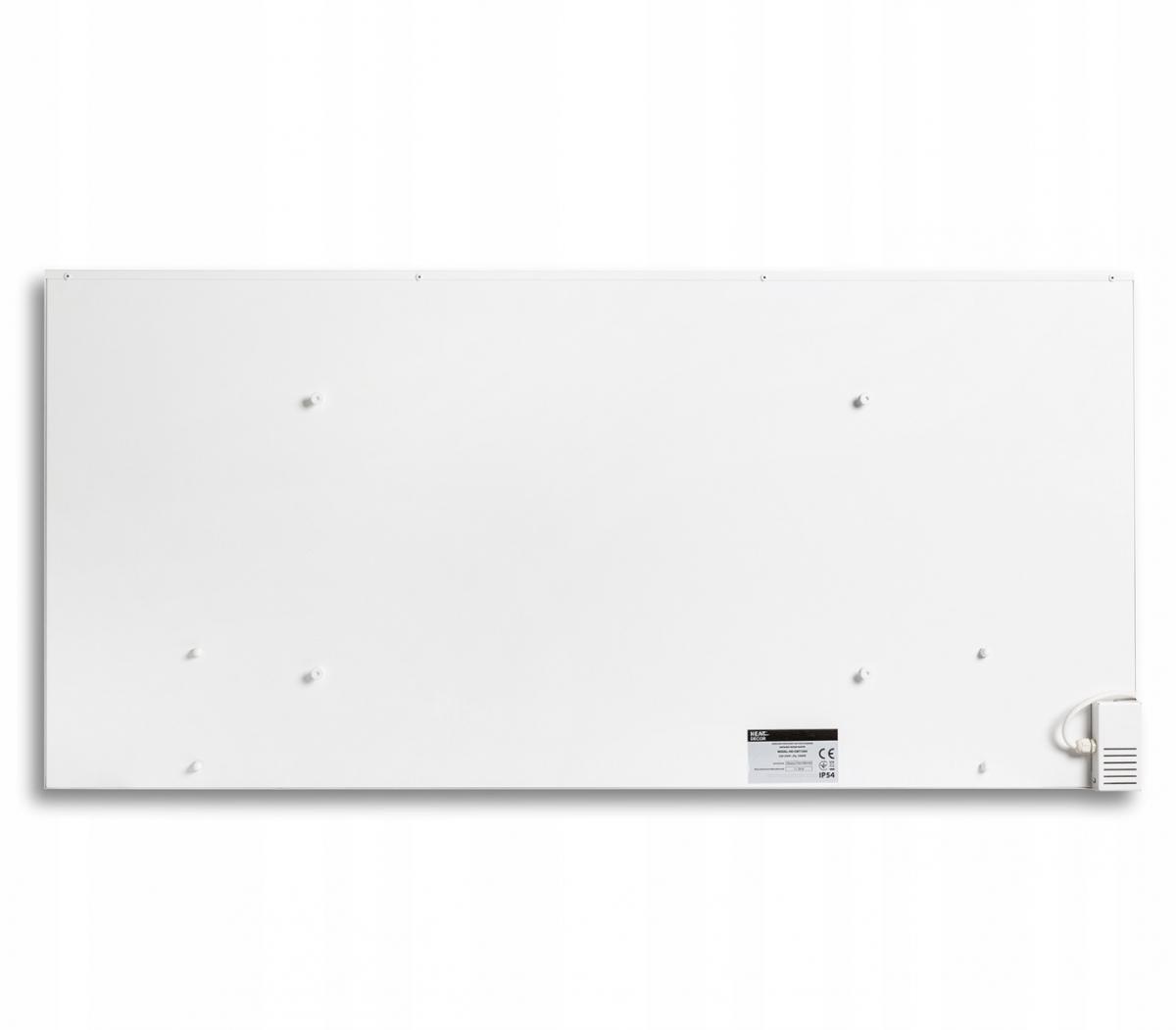 Grzejnik stalowy HD-WAVE STEEL z termostatem, moc 1000 W - biały