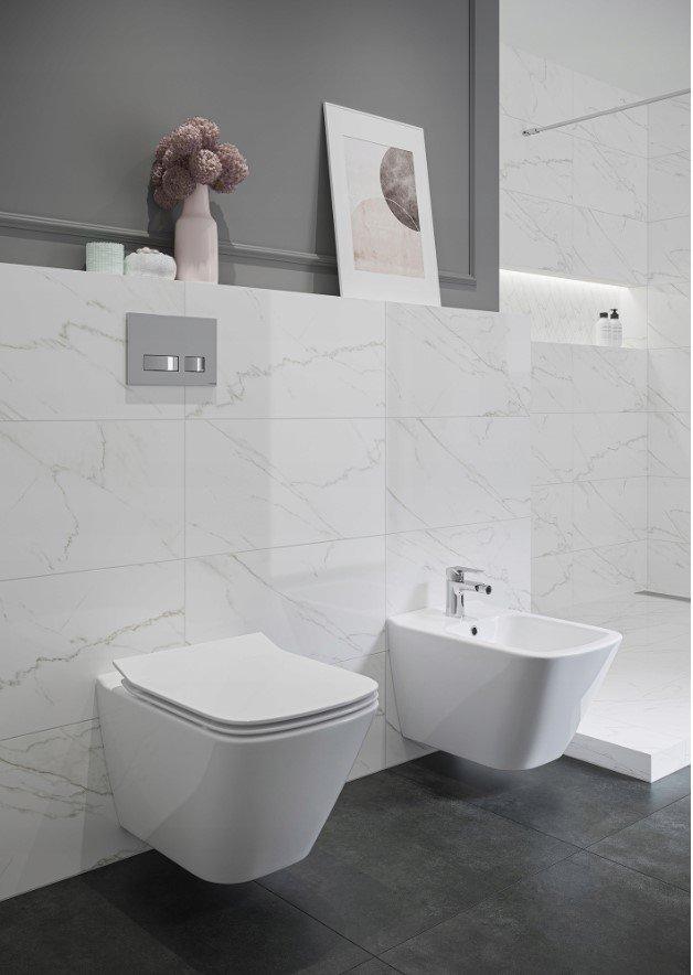 Zestaw B220 Miska zawieszana bezkołnierzowa City Square MZ City Square, des