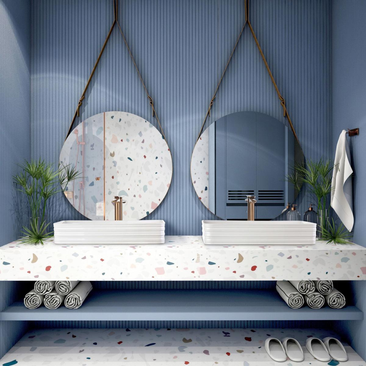 INVENA UMYWALKA NABLATOWA AKTE INVENA TREND, 66 CM, PROSTOKĄTNA