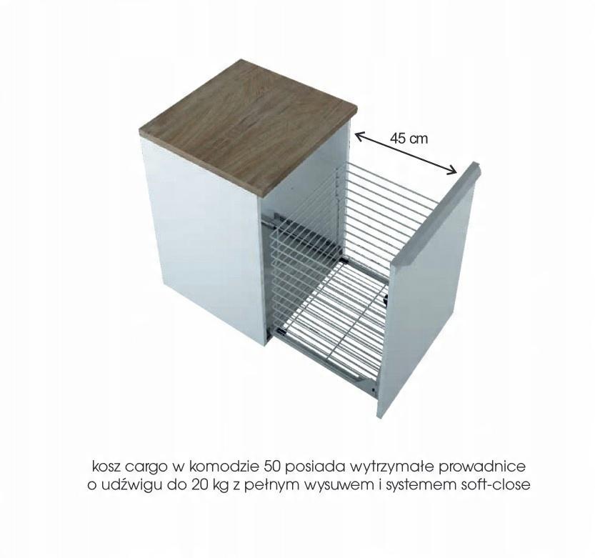 Komoda LOFTY 50x49cm Wisząca Cargo White ELITA