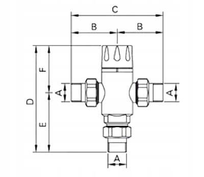 WATTS REDUKTOR CIŚNIENIA 3/4 ze skalą i półśrubunkami 48h
