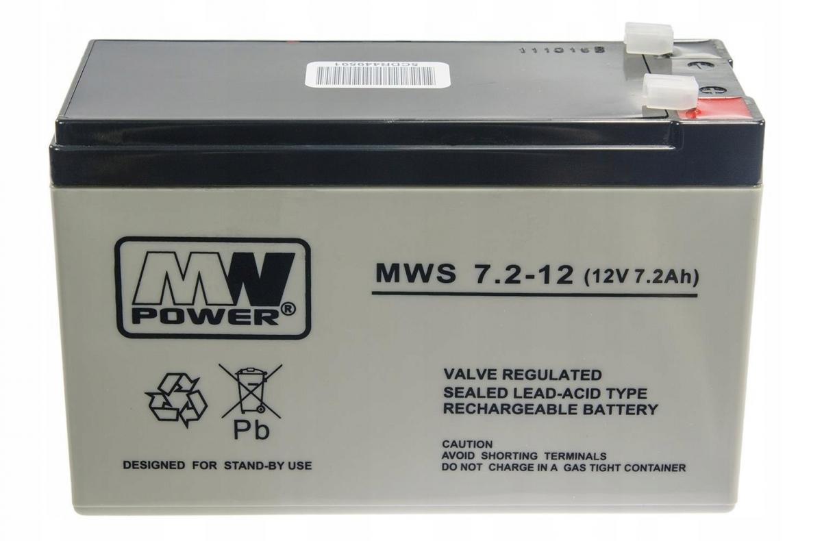 MPL POWER MW Power Akumulator AGM AGM 12V/7,2Ah 5 lat