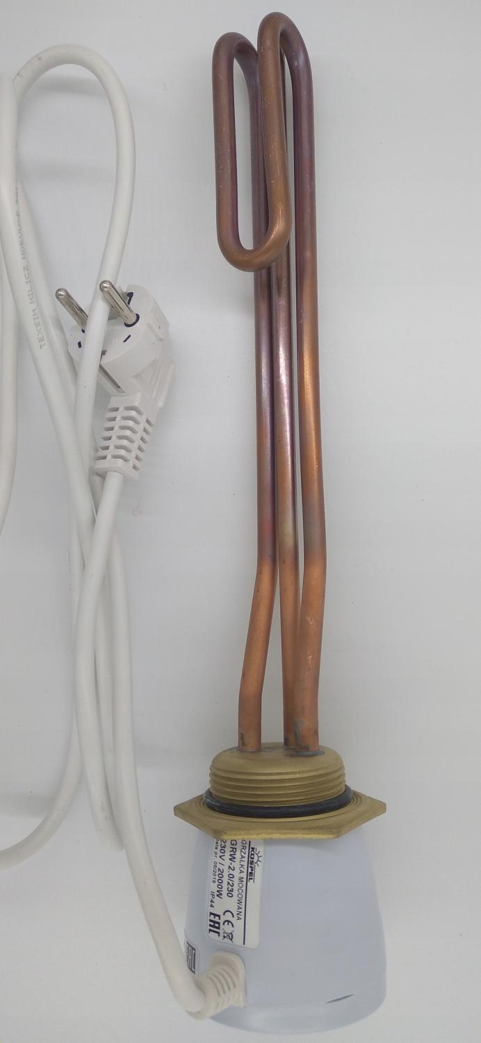 Grzałka elektryczna typ 50 2 kW 230 V 1 1/2 z termostatem KOSPEL GRW-2,0 Kw