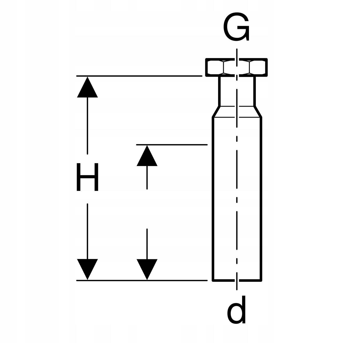 Króciec przyłączeniowy PE z przeciwnakrętką i uszczelką d50x2