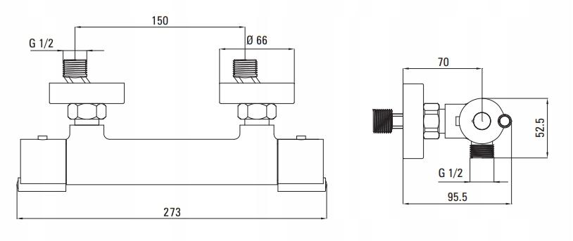 DEANTE Bateria prysznicowa Joko chrom termostatyczna - nowość marzec