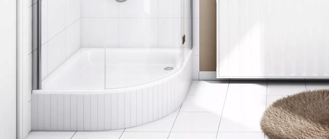 SCHEDPOL Brodzik akryl Grawello z podbudową Stabilsound Plus 80x80 półokrąg