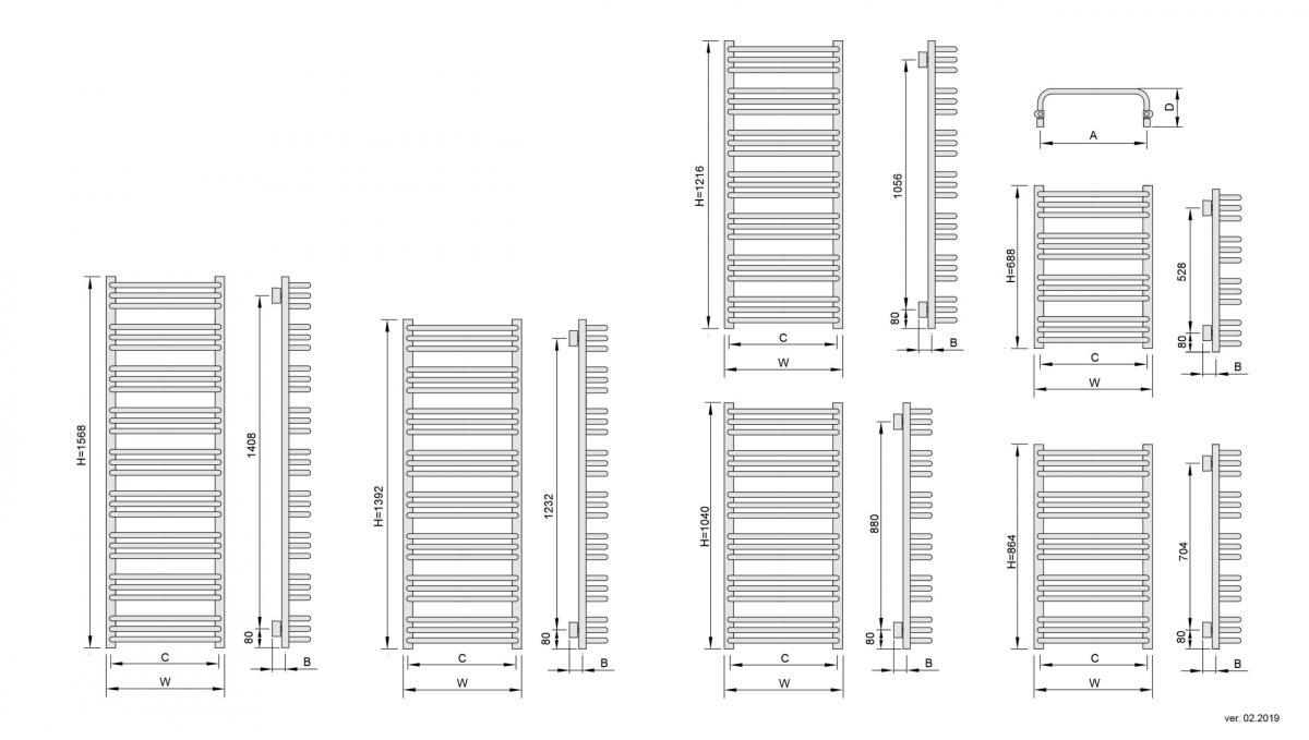 Grzejnik ENIX AT 1216x550 łazienkowy WYSYŁKA 48h