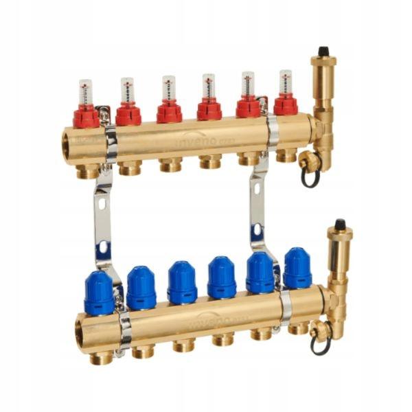 ROZDZIELACZ MOSIĘŻNY OGRZEWANIA PODŁOGOWEGO PLUS 6-OBIEGOWY INVENA