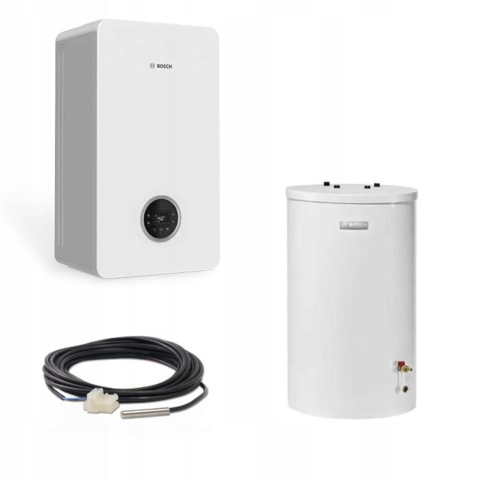 BOSCH Junkers pakiet kocioł 20kW + zasobnik 120 litrów + czujnik CWU 48h