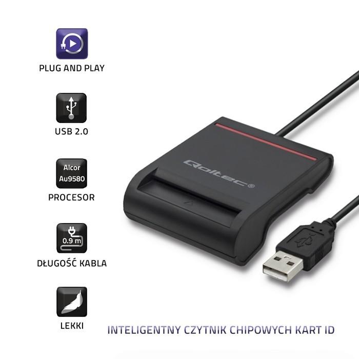 Inteligentny czytnik chipowych kart ID, USB 2.0, Plug&Play SCR-0642, 50642