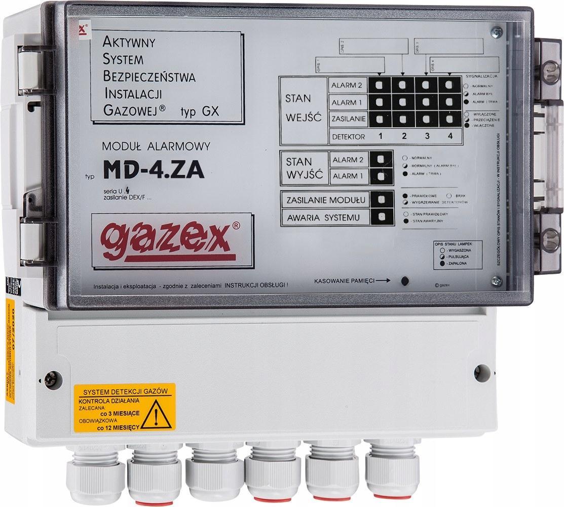 GAZEX Moduł sterujący MD-4.ZA 4 wej.,zasilanie 12V, 1 wyj.do zaworu