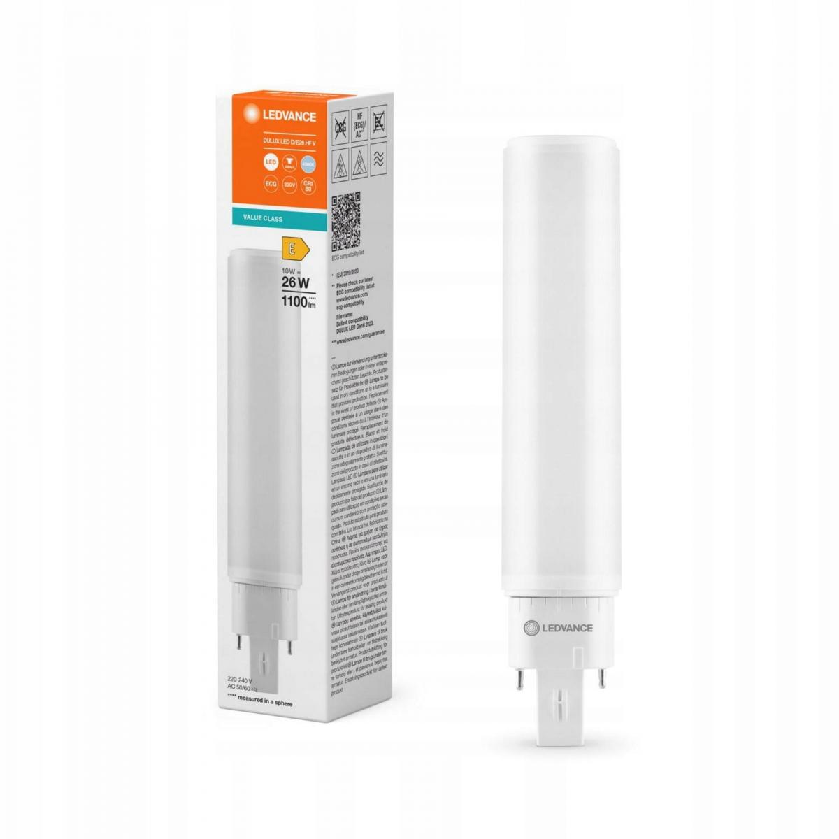 LEDVANCE Lampa LED DULUX D HF E26 10W 840 G24Q-3 -LEDVANCE